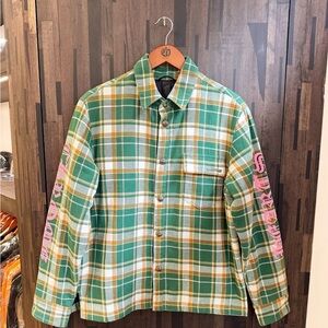 Green chrome hearts flannel